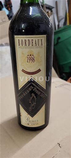 Vin Rouge sec Premius 1998 France Bordeaux AOC