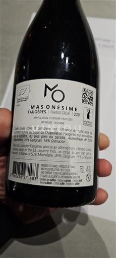 Languedoc Faugères Mas Onésime Paradis Caché 2019