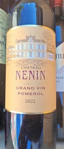 Bordeaux Pomerol Château Nénin 2022