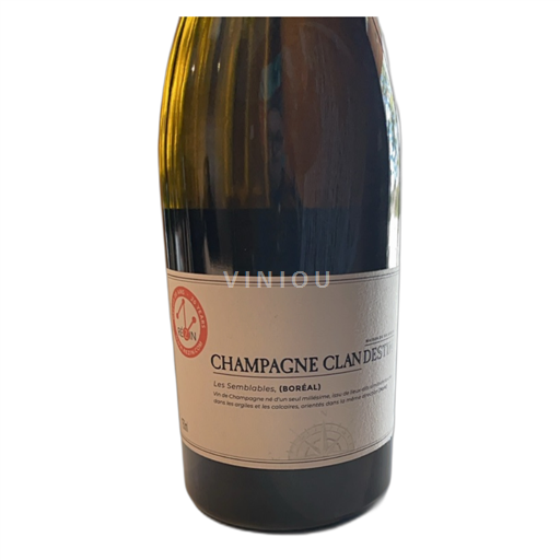 Champaña Champán Champagne Clandestin Les Semblables, (Boréal) 2019