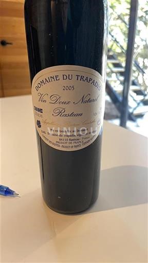 Vallée du Rhône Rasteau Trapadis Vin Doux Naturel 2005