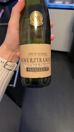 Vin Blanc sec Gewurztraminer Hauller Non millésimé France Alsace