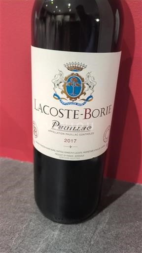 Bordeaux Pauillac Château Grandpuylacoste Lacoste-Borie 2017