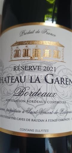 Bordeaux Château la Garenne Réserve 2021