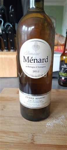 Vin Blanc sec Cuvée Marine Domaine Menard 2012 France Sud-Ouest Côtes de Gascogne
