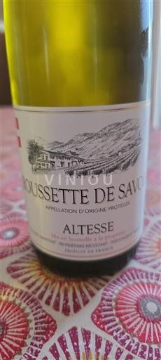 Savoie and Bugey Roussette de Savoie Altesse 2020