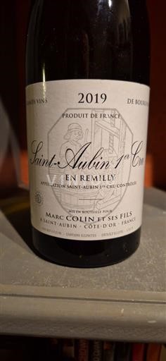 Bourgogne Saint-Aubin Premier Cru Marc Colin Et Ses Fils En Remilly 2019