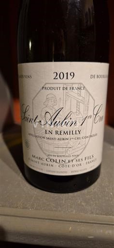 Bourgogne Saint-Aubin Premier Cru Marc Colin Et Ses Fils En Remilly 2019