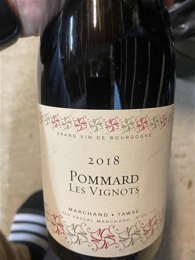 Borgogna Pommard Marchand Tawse Les Vignots 2018