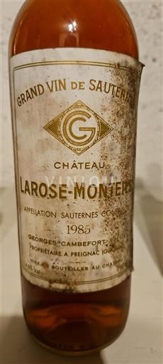 Bordeaux Sauternes Château Larosemonteils 1985