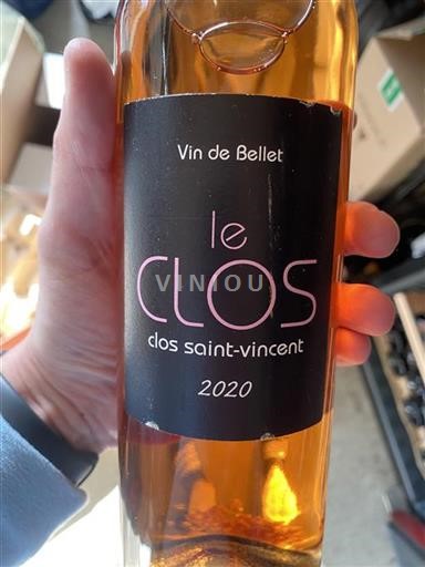 Vin Rosé sec Le Clos Clos Saint Vincent 2020 France Provence Bellet