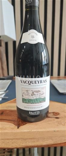 Vallée du Rhône Vacqueyras Brotte Bouvencourt 2022
