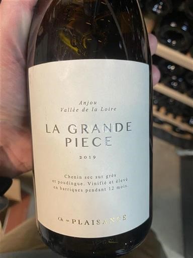 Loire Valley Anjou Ch. De Plaisance La Grande Pièce 2019