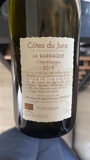 Jura Côtes du Jura Ganevat La Barraque 2019