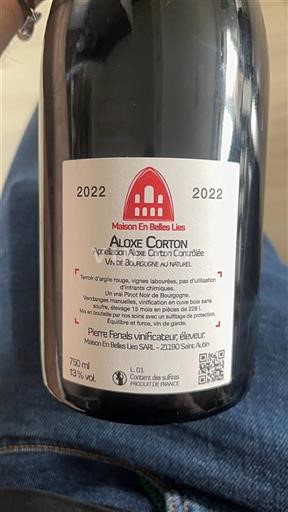 Burgundsko Aloxe-Corton Maison En Belles Lies 2022