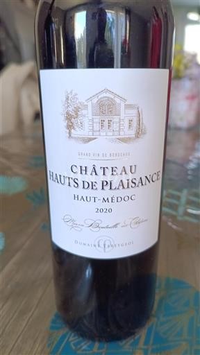 Bordeaux Haut-Médoc Château Hauts De Plaisance 2020