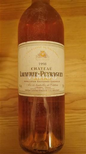 Bordeaux Sauternes Château Lafauriepeyraguey 1998
