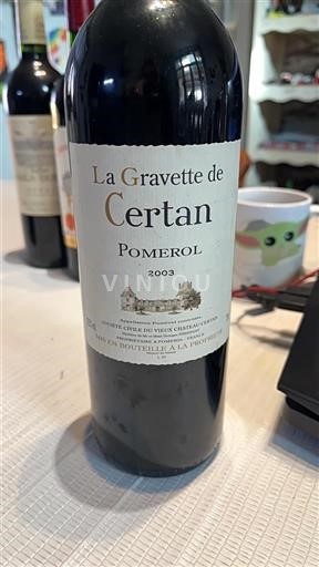 Bordeaux Pomerol La Gravette De Certan 2003