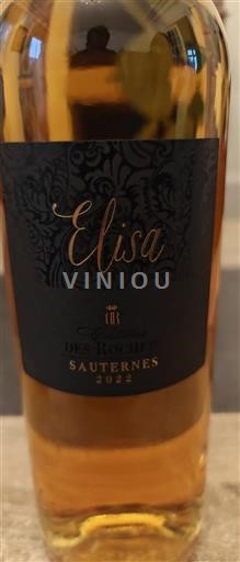 Bordeaux Sauternes Château Des Rochers Elisa 2022
