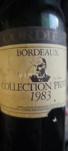 Bordeaux Cordier Collection Privée 1983