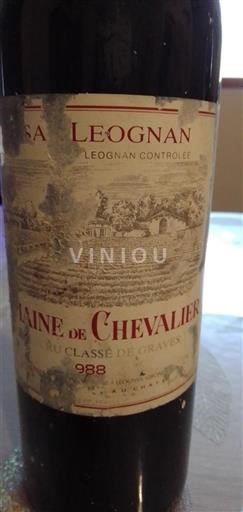 Bordeaux Pessac-Léognan Grand Cru Domaine Chevalier 1988