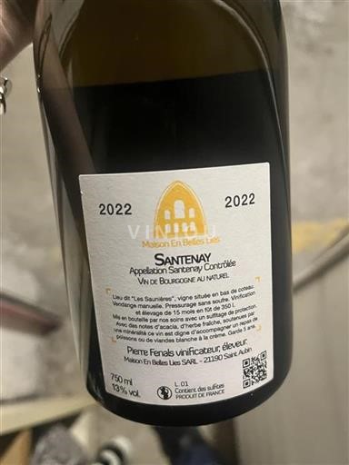 Borgonha Santenay Maison En Belles Lies 2022