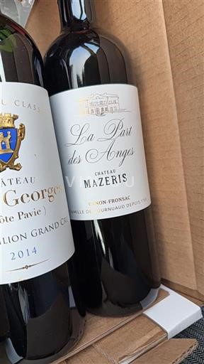 Bordeaux Canon-Fronsac Château Mazeris La Part des Anges 2020
