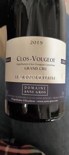 Bourgondië Clos-de-vougeot Grand Cru Domaine Anne Gros Le Grand Maupertui 2019