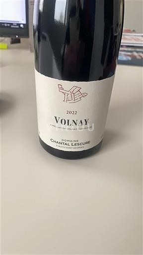 Vin Rouge sec Chantal Lescure 2022 France Bourgogne Volnay