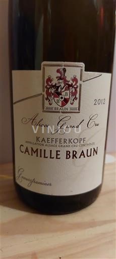 Alsace Alsace Grand Cru Grand Cru Camille Braun Gewurztraminer 2012