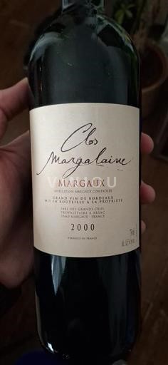 Bordeaux Margaux Clos Margalaine 2000