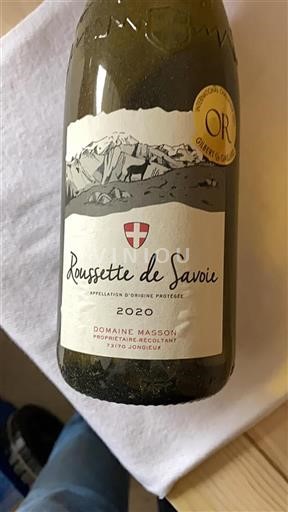 Savojsko a Bugey Roussette de Savoie Domaine Masson 2020
