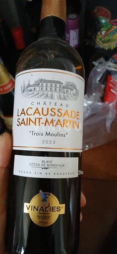 Bordeaux Blaye-côtes-de-bordeaux Lacaussade Saintmartin Trois Moulins 2023