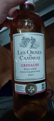 Languedoc a Roussillon Pays d'Oc Les Ormes De Cambra Grenache 2023