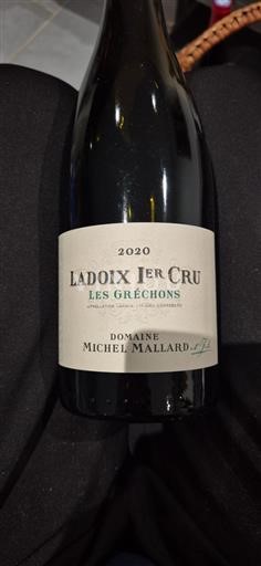 Borgogna Ladoix Premier Cru Domaine Michel Mallard Les Gréchons 2020