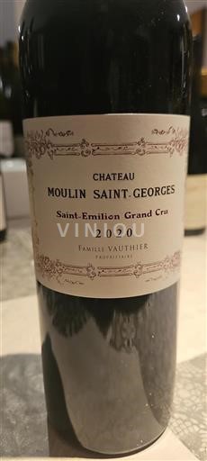 Bordeaux Saint-Émilion Grand Cru Grand Cru Château Moulin Saintgeorges 2020