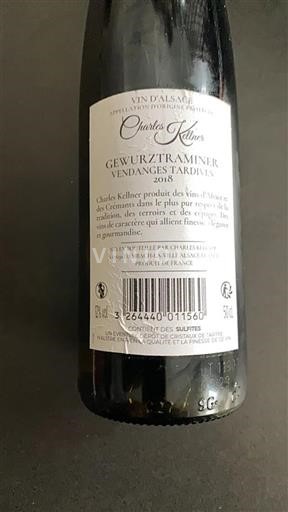 Alzacija Gewürztraminer Charles Kellner Vendanges Tardives 2018