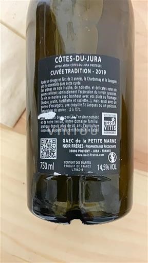 Jura Côtes du Jura Gaec De La Petite Marne Tradition 2019