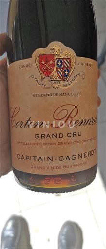Bourgogne Ospecificerad Grand Cru Capitaingagnerot Corton-Renardes Icke årgångsbetecknad