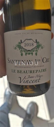 Burgund Santenay Premier Cru Jeanmarc Vincent Le Beaurepaire 2018
