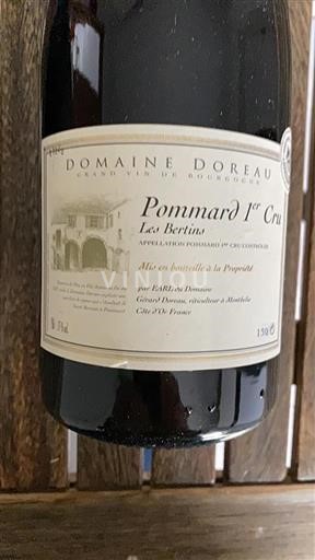 Burgundsko Pommard Grand Cru Domaine Doreau Les Bertins 2020