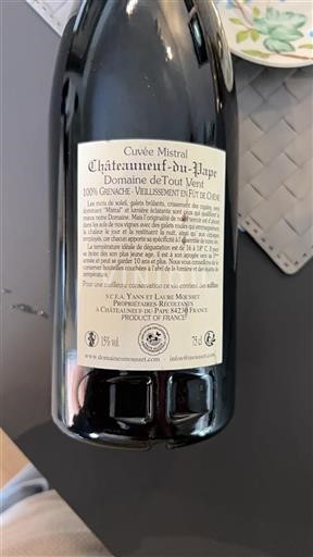 Rhônedalen Châteauneuf-du-Pape Domaine Tout Vent Mistral 2023
