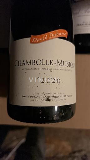 Bourgondië Chambolle-Musigny David Duband 2020