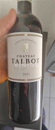 Vin Blanc sec Caillou Blanc Château Talbot 2021 France Bordeaux