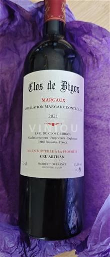 Burdeos Margaux Clos de Bigos 2021