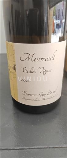 Bourgogne Meursault Guy Bocard Vieilles Vignes 2022