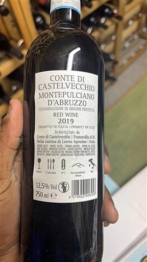 Abruzzerne Montepulciano d'Abruzzo Conte Di Castel Vecchio 2019
