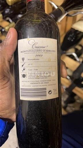 Vin Rouge sec Cuomo 2009 Italie Abruzzes Montepulciano d'Abruzzo DOC