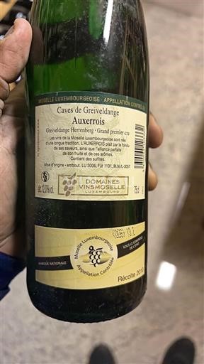 Mosela luxemburguesa Moselle Luxemburguesa Caves De Greiveldange Auxerrois 2010