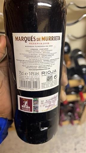 La Rioja Rioja Grand Cru Marqués De Murrieta Reserva 2008